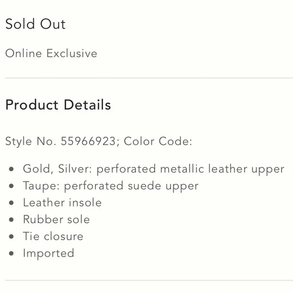 Anthropologie Christina Perforated Sneakers taupe size 7 - Picture 7 of 7